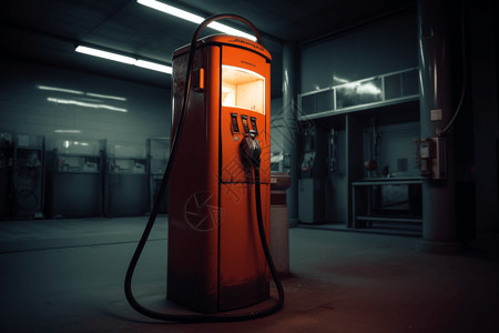 橙色的汽油泵高清图片