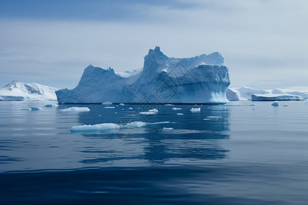 南极洲的自然景观背景图片
