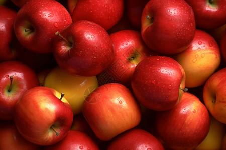 成熟苹果的特写镜头背景图片