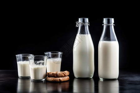牛奶玻璃瓶图片