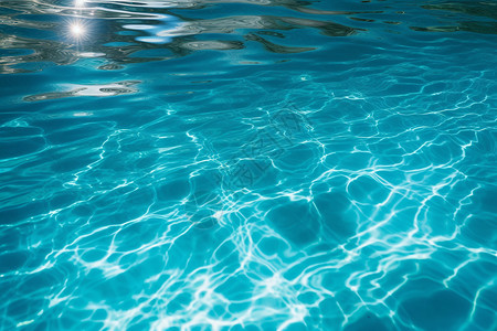 夏天泳池的水波图片