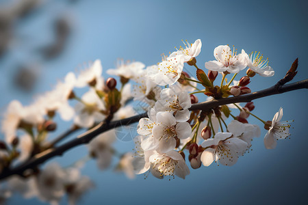 春天盛开的樱花树图片