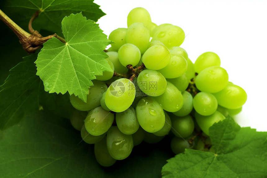新鲜的绿葡萄水果图片