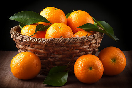 成熟柑橘背景图片