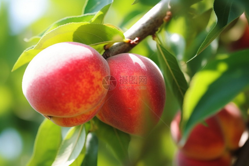 果园里的油桃图片