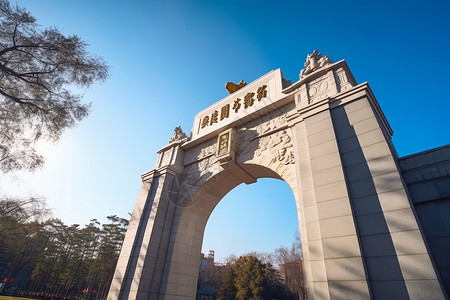 清华大学校门图片素材