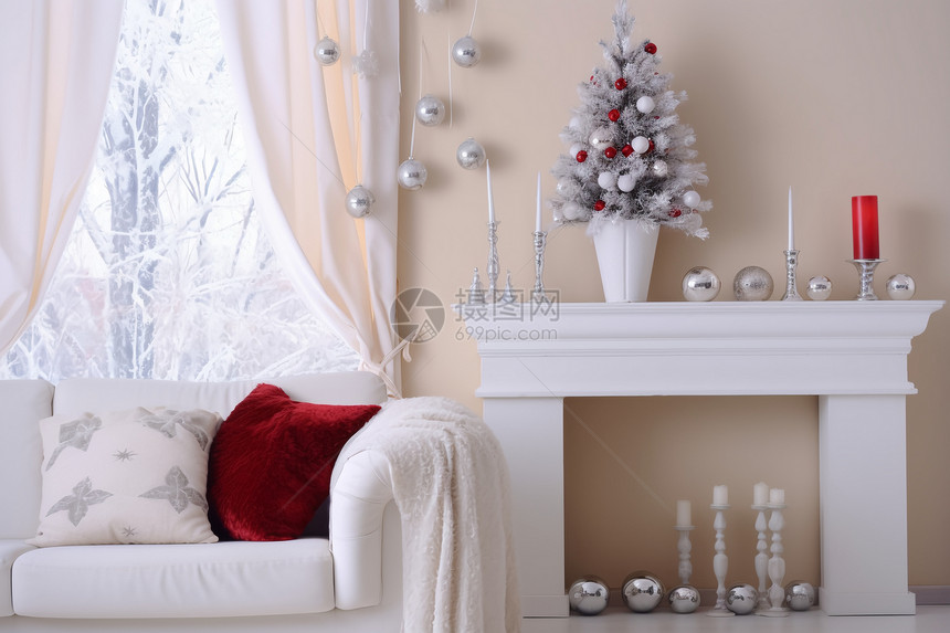 室内圣诞节装饰图片