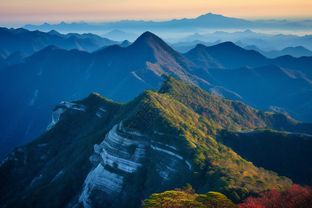 美丽的山顶山峰风景图片