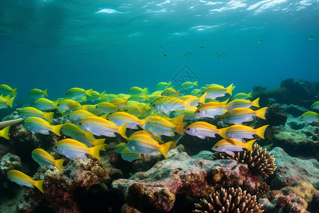 海底珊瑚礁生态系统图片