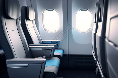 航空公司蓝色航空商务座椅背景