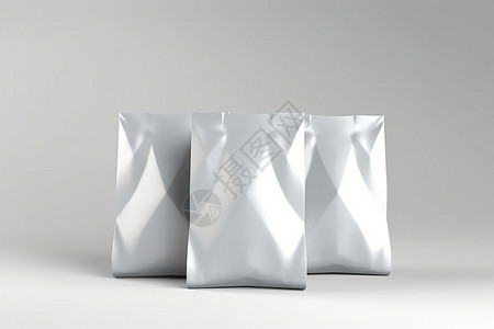 零食袋白色背景三维商品袋展示设计图片
