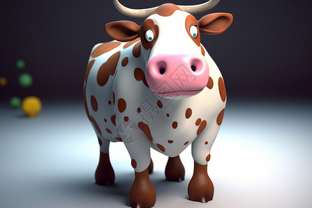 可爱的动物牛背景图片