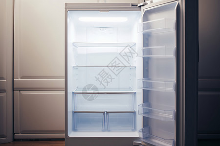 一台空冰箱一台冰箱高清图片