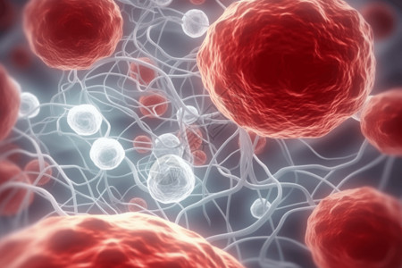 白色淋巴细胞和血细胞高清图片