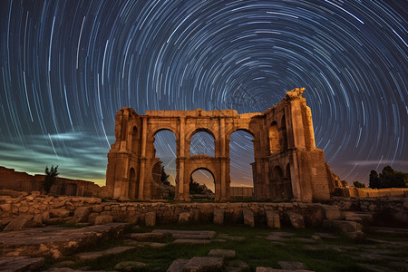罗马表盘世界夜晚星径设计图片