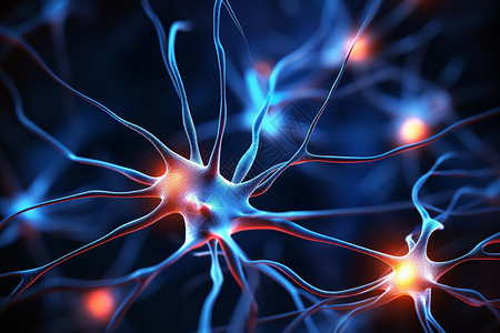 生物人体神经系统背景图片