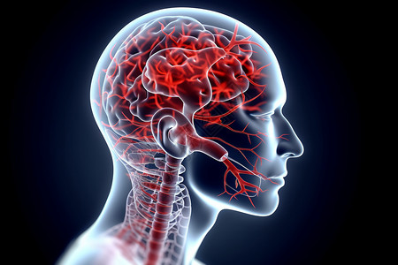 心脑血管健康神经在大脑里的分布设计图片