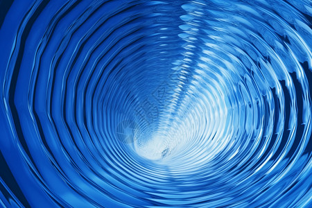 水波纹线条一个蓝色漩涡洞背景