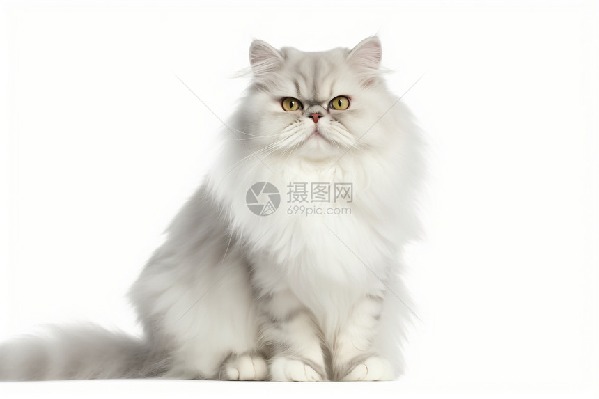 白色波斯猫宠物图片