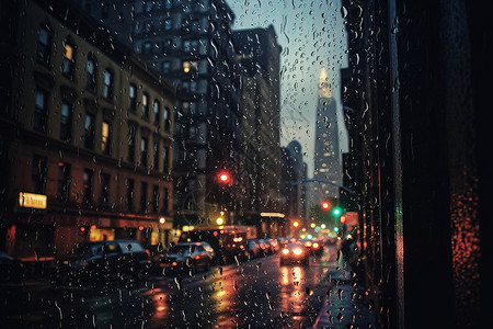 暴风雨中的城市图片