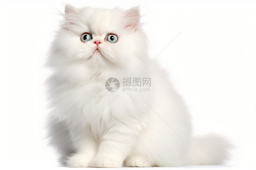 白色波斯小猫图片