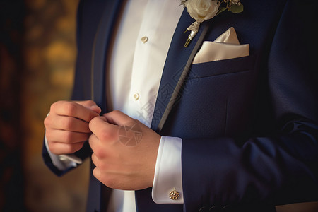 婚礼男士西装服饰图片