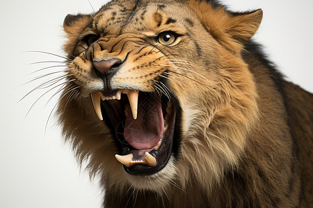 愤怒的野生动物-老虎背景图片