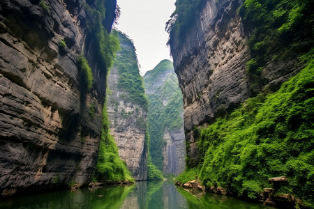 天然峡谷的自然景色图片