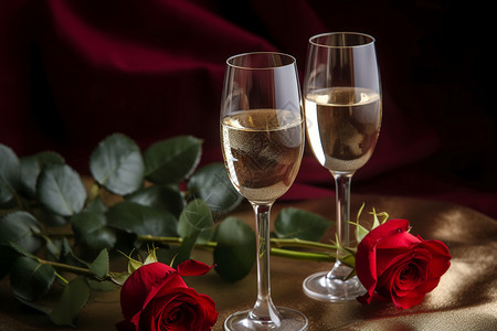 浪漫的玫瑰和花朵图片