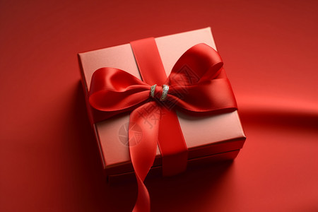 礼品盒彩带包装丝带绑好的礼盒背景