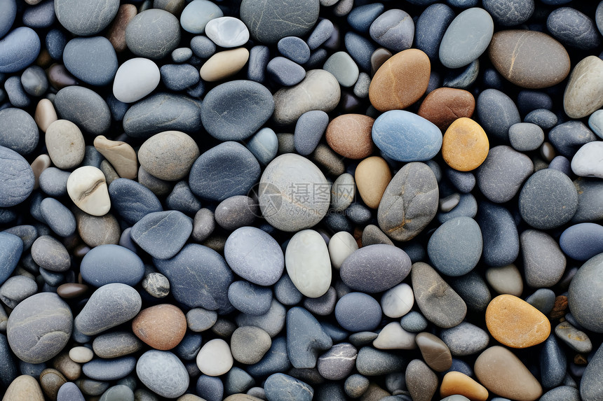 海滩的小石头图片