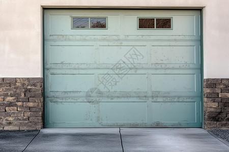 现代建筑车库出入口卷帘门背景图片