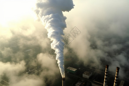 电厂的尾气排放图片