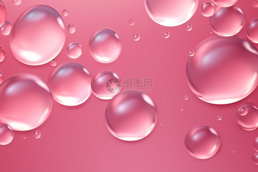 透明圆形气泡抽象背景图片