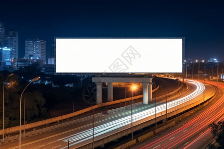 空白牌子弯曲的高速公路背景