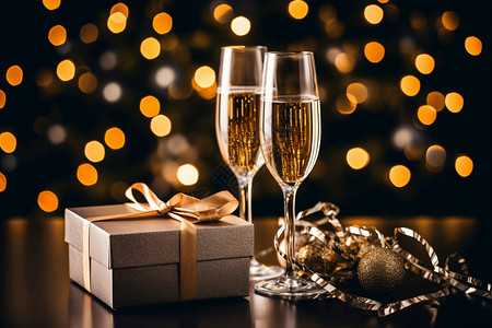 酒的圣诞素材圣诞的香槟背景