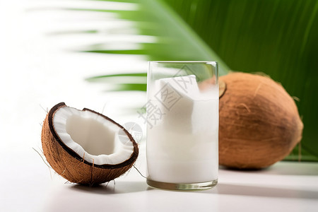 健康的椰子背景图片