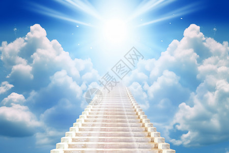 天堂的阶梯玄天上帝素材高清图片