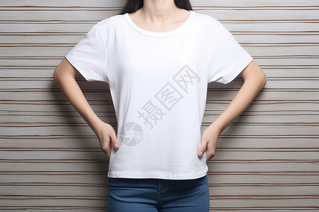 白t衣服素材崭新的白t恤衫背景