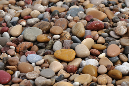 河边中多种形状的岩石背景图片