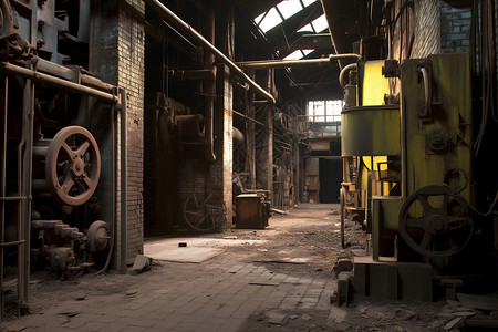 腐烂的工厂背景图片