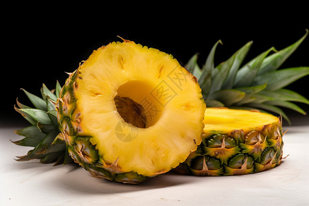 健康新鲜的菠萝背景图片