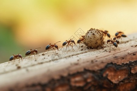 热锅上蚂蚁木材上的昆虫蚂蚁背景