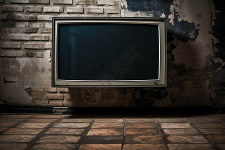 室内复古的电视机背景图片