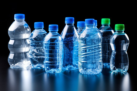 不同的塑料水瓶背景图片