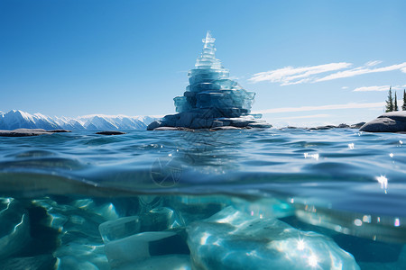 海洋融化的冰川图片