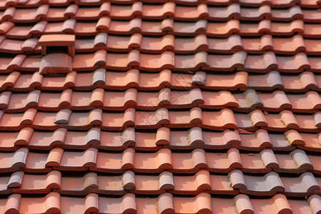 城市房屋的瓷砖屋顶图片