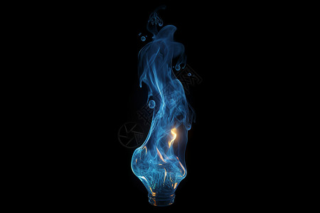 蓝色的火燃烧的蓝火设计图片