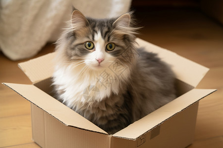在鱼缸里的猫站在箱子里的猫猫背景