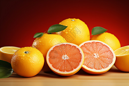新鲜多汁的葡萄柚图片